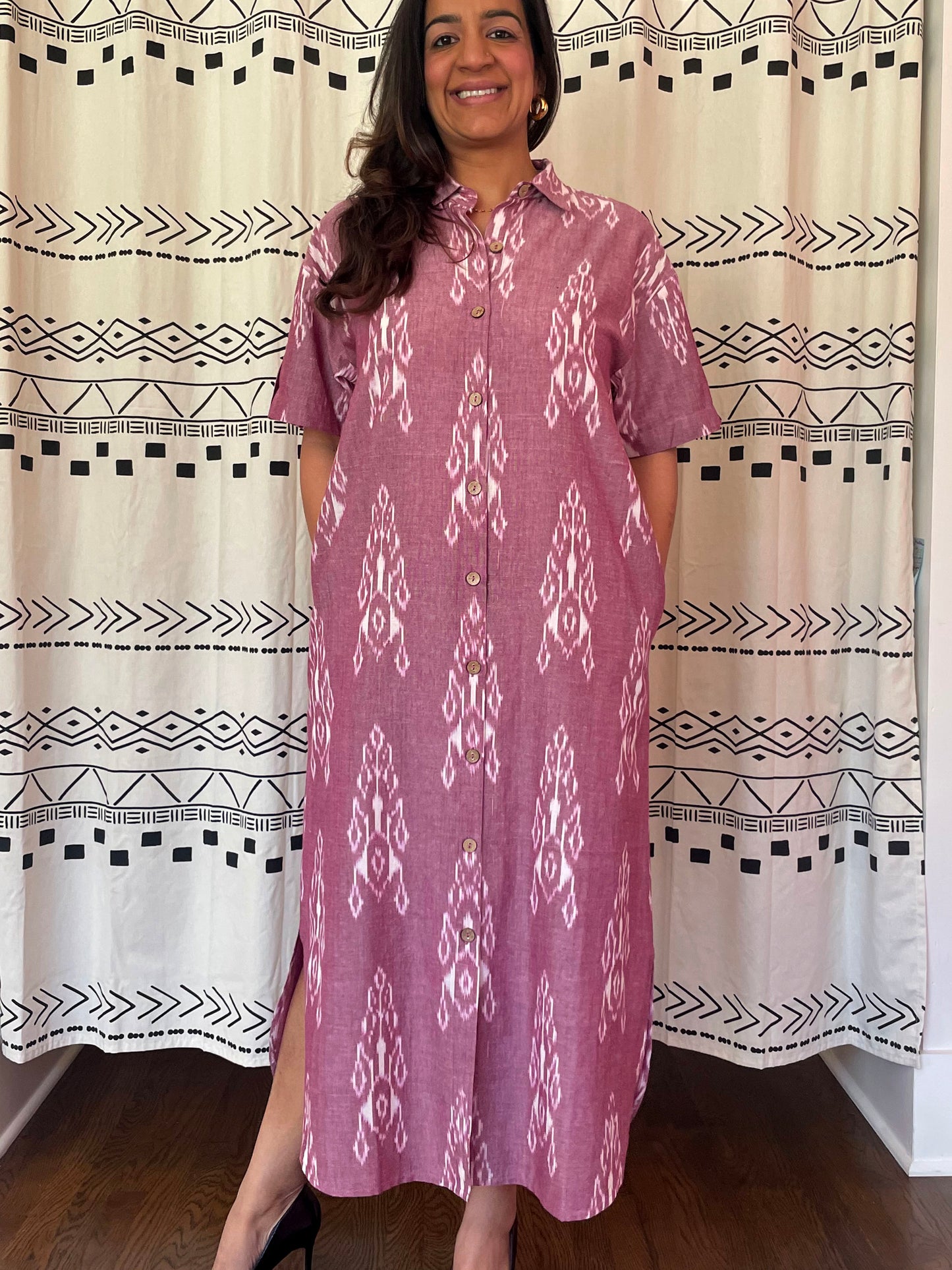 Collared long dress