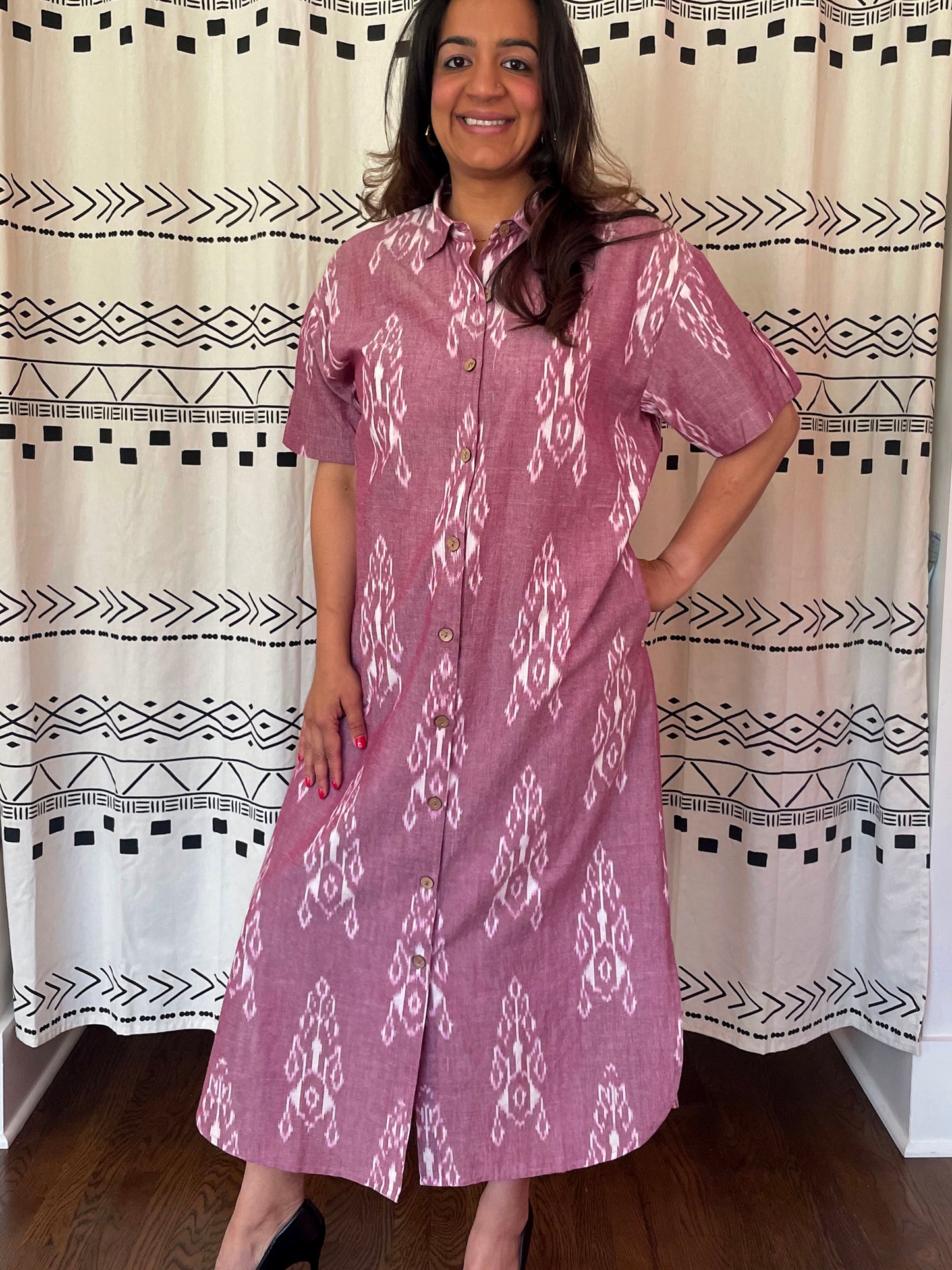 Collared long dress