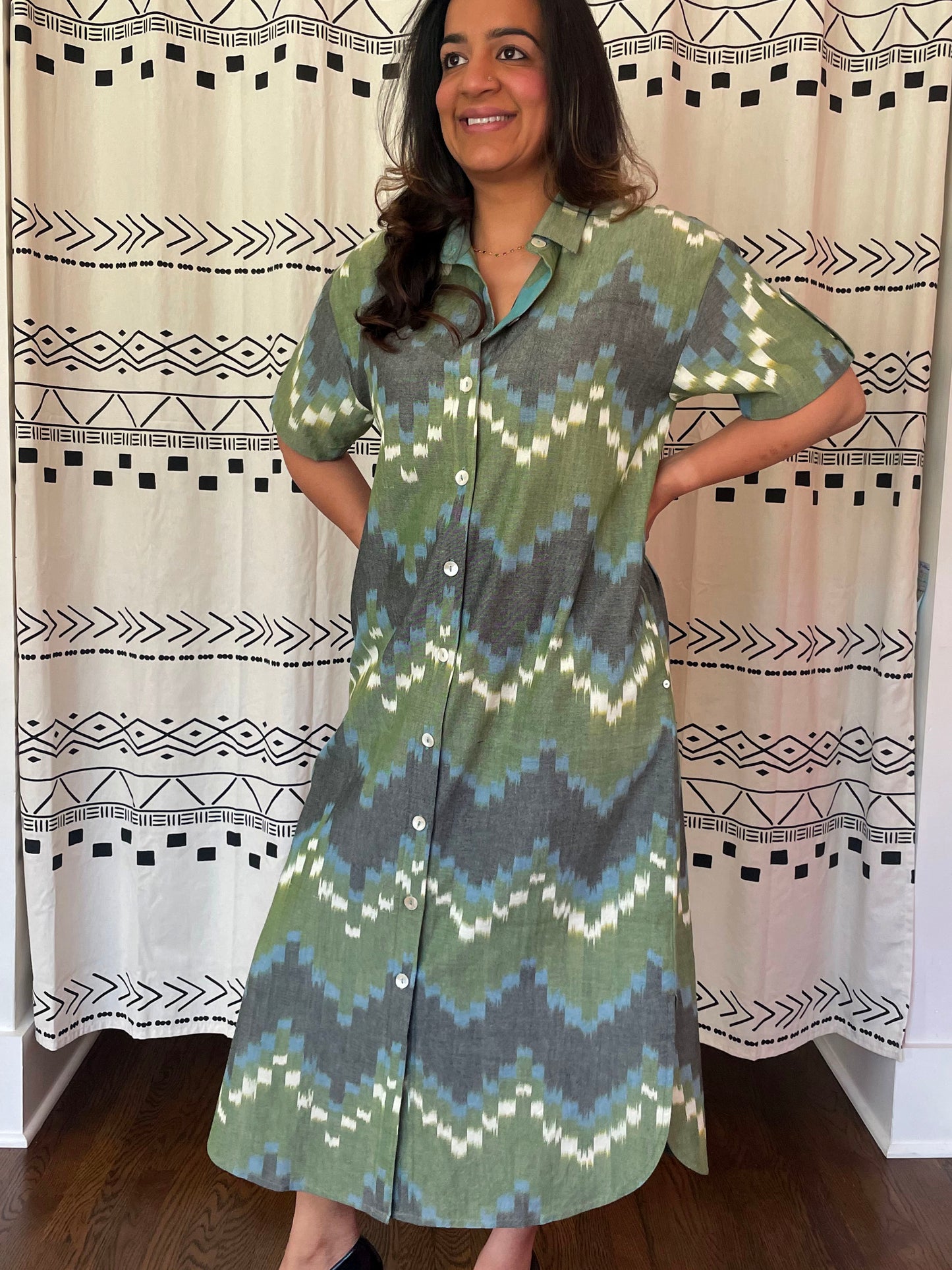 Collared long dress